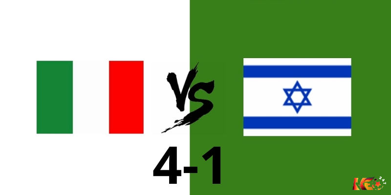 Ý thắng Israel 4-1 trên sân nhà tại Nations League 24-25 | Keolive