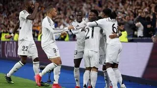 Hình ảnh cho bài Vòng 1/8 Champions League: Real Madrid 2-1 Atletico, Lợi thế mong manh sau trận derby