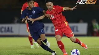 Hình ảnh cho bài Việt Nam thắng Campuchia 2-1, chấn thương của Hoàng Đức khiến HLV Kim lo lắng