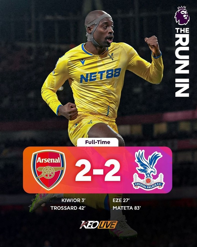 Arsenal 2-2 Crystal Palace | Keolive