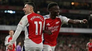 Hình ảnh cho bài Arsenal đánh bại Fulham 2-1: Saka tỏa sáng trong ngày trở lại