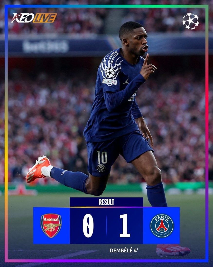 Arsenal 0-1 PSG | Keolive