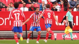 Hình ảnh cho bài Atletico Madrid thắng kịch tính Sevilla 2-1 nhờ bàn thắng phút bù gi