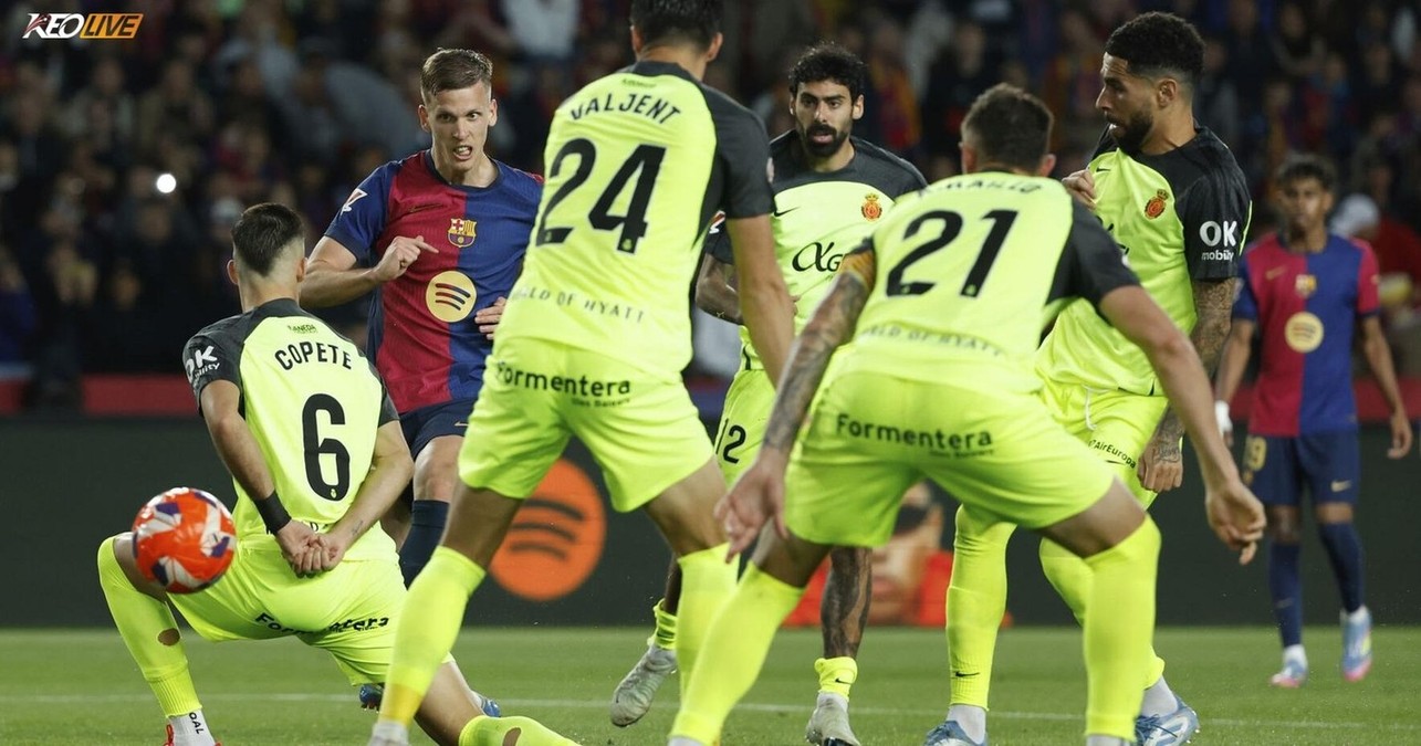 Barca có hiệp 1 hoàn toàn bất lực trước hàng thủ của Mallorca | Keolive