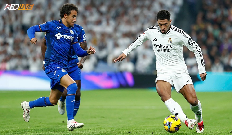 Real Madrid dễ dàng đánh bại Getafe 2-0 nhờ các pha lập công của Jude Bellingham và Kylian Mbappé | Keolive