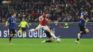 Hình ảnh cho bài AC Milan và Inter Milan hòa 1-1 tại bán kết lượt đi Coppa Italia