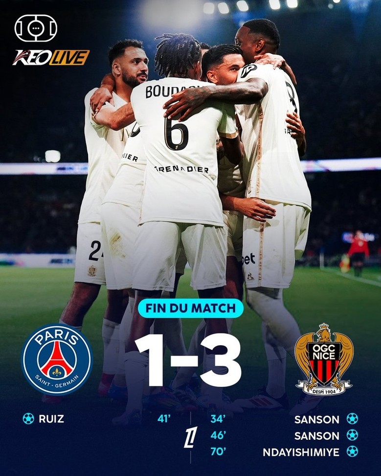 PSG 1-3 Nice | Keolive