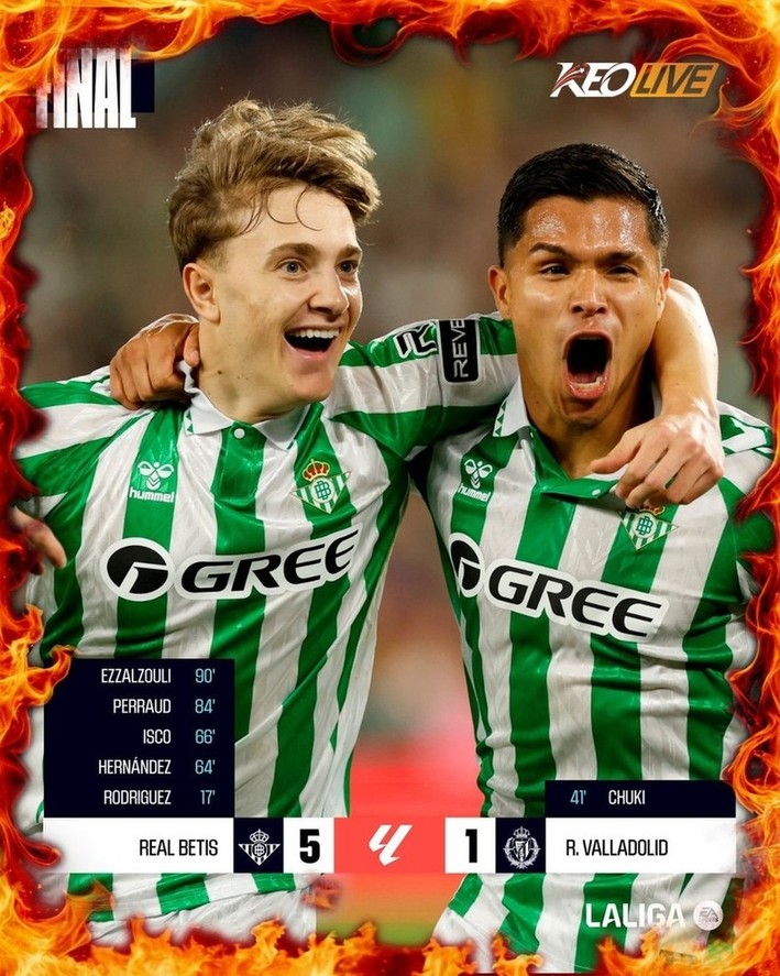 Real Betis 5-1 Real Valladolid | Keolive