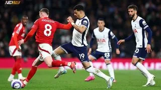 Hình ảnh cho bài Tottenham 1–2 Nottingham Forest: Forest vững vàng trong cuộc đua top 5, Spurs trượt dốc