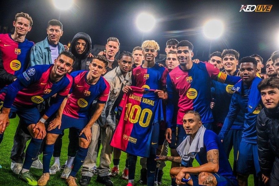 Yamal có trận thi đấu thứ 100 trong màu áo Barca | Keolive