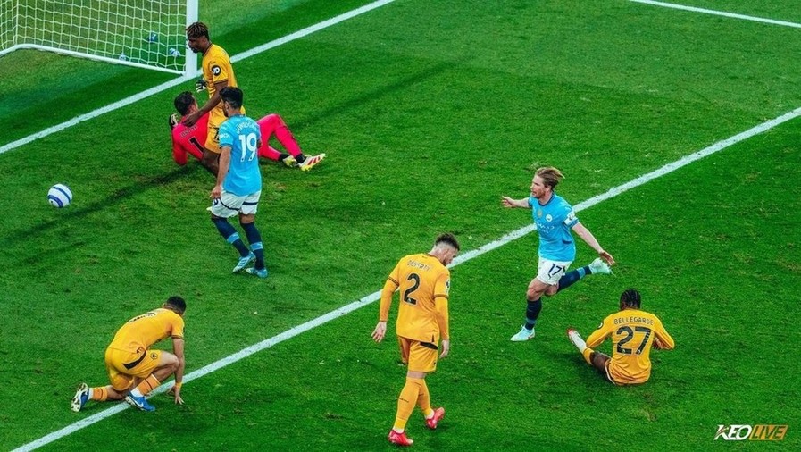 Kevin de Bruyne dứt điểm đẳng cấp mở tỉ số cho MC | Keolive
