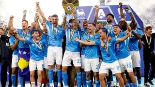 Hình ảnh cho bài Napoli vô địch Serie A sau chiến thắng 2-0 trước Cagliari