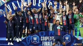Hình ảnh cho bài Barcola tỏa sáng, PSG hoàn tất cú ăn ba quốc nội
