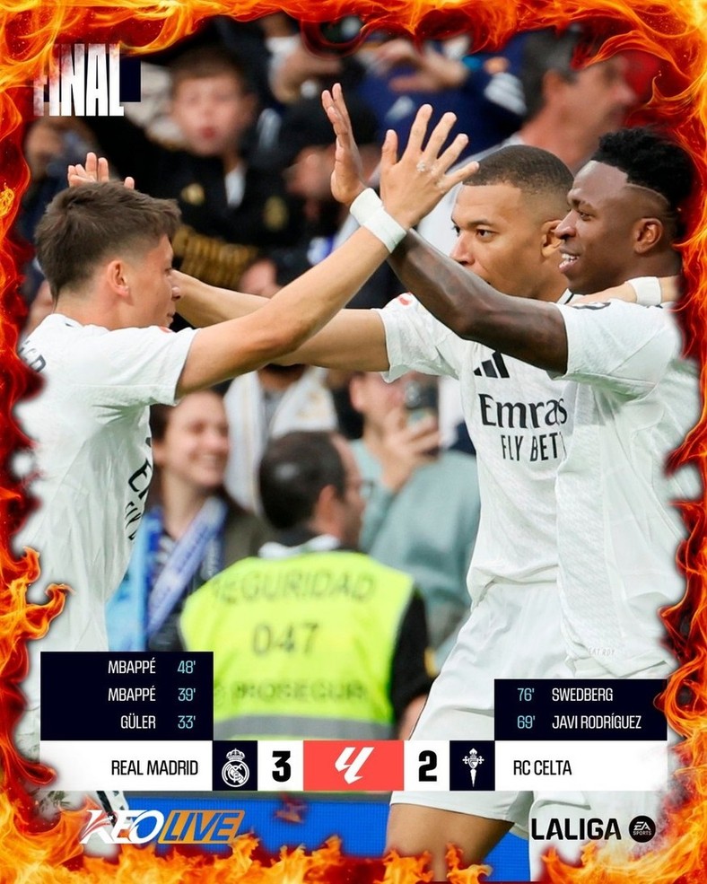 Real Madrid 3-2 Celta Vigo | Keolive