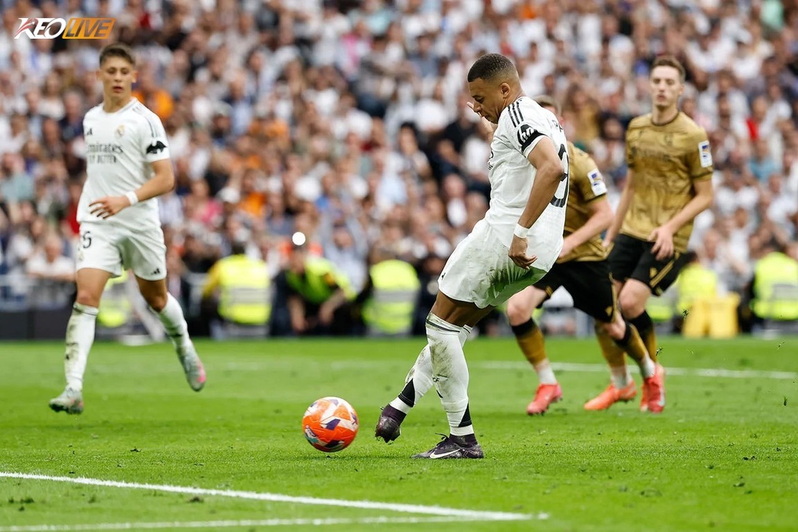 Mbappé không mắc sai lầm nào trên chấm 11m mở tỉ số cho Real | Keolive