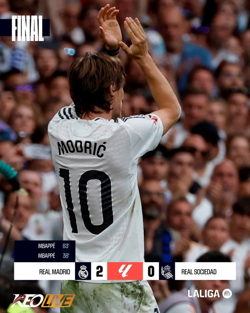 Real Madrid 2-0 Real Sociedad | Keolive