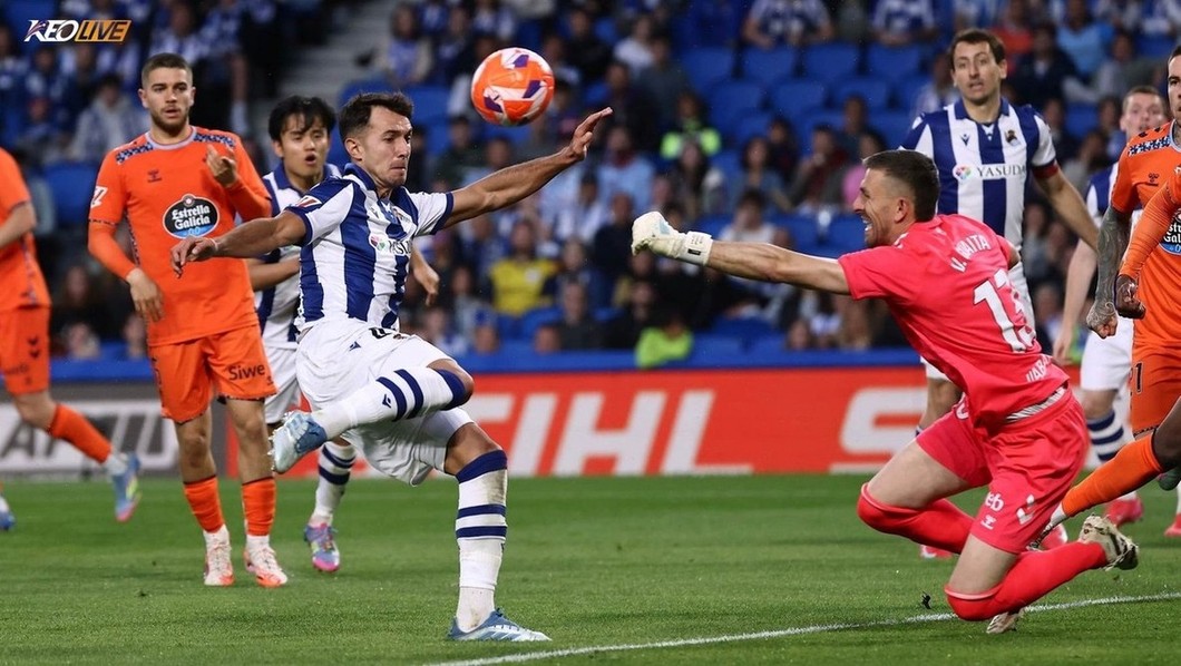Real Sociedad đẩy cao đội hình và tạo sức ép liên tục nhưng không thể tận dụng thành công các cơ hội có được | Keolive