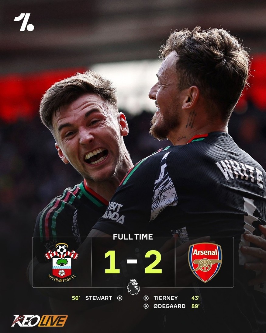 Southampton 1-2 Arsenal | Keolive