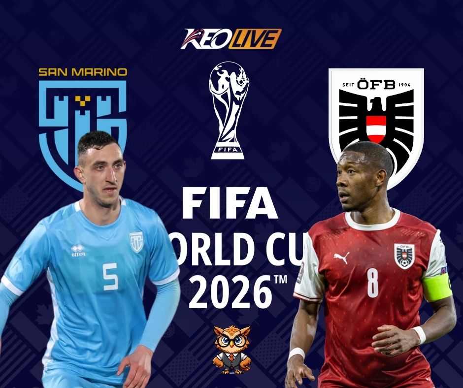 Cuộc đối đầu giữa San Marino vs Áo | Keolive