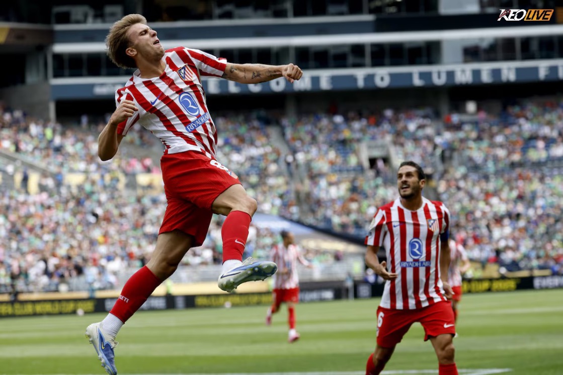 Barrios mở tỉ số ngay phút 11 cho Atlético  | Keolive