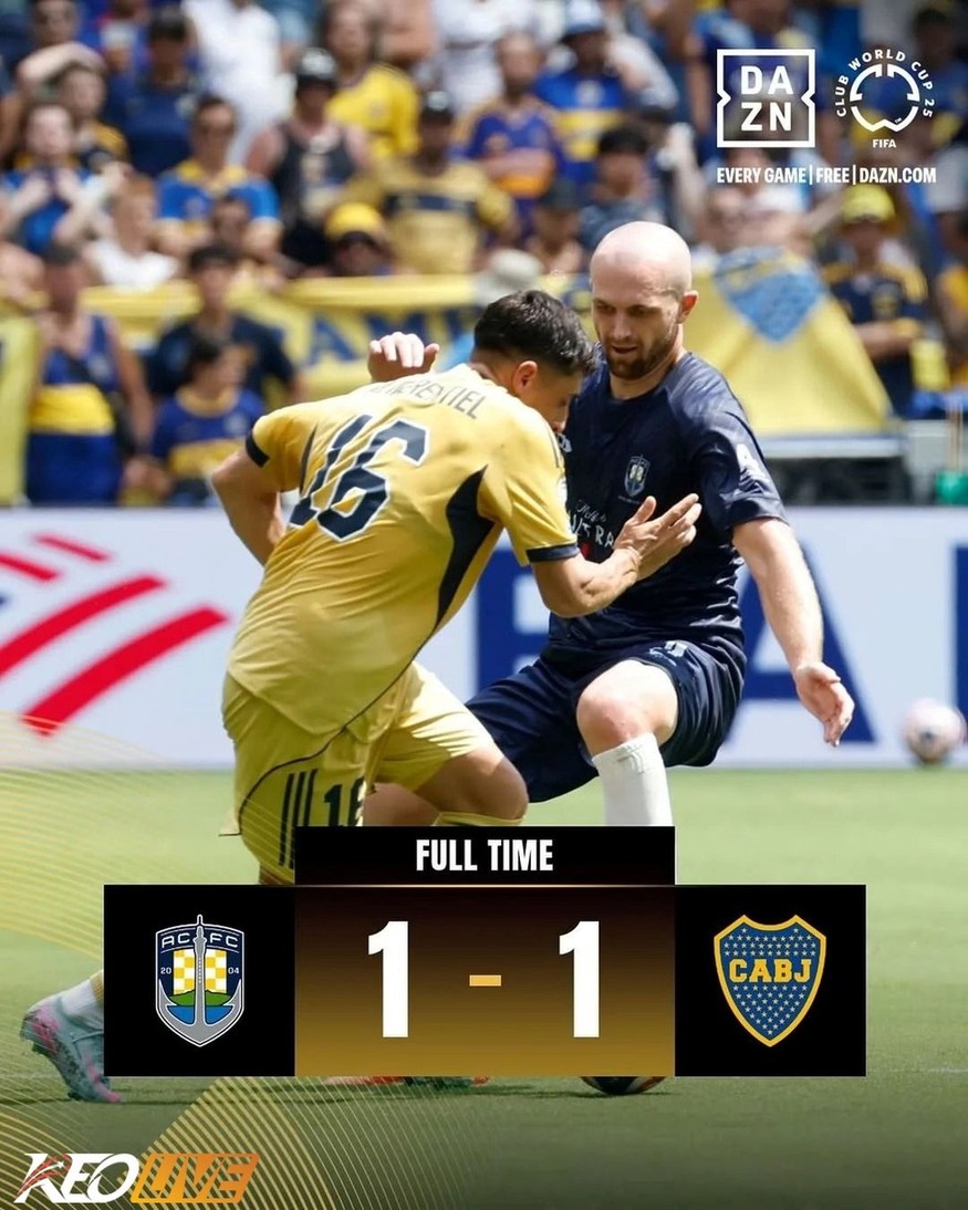 Auckland 1-1 Boca Juniors | Keolive