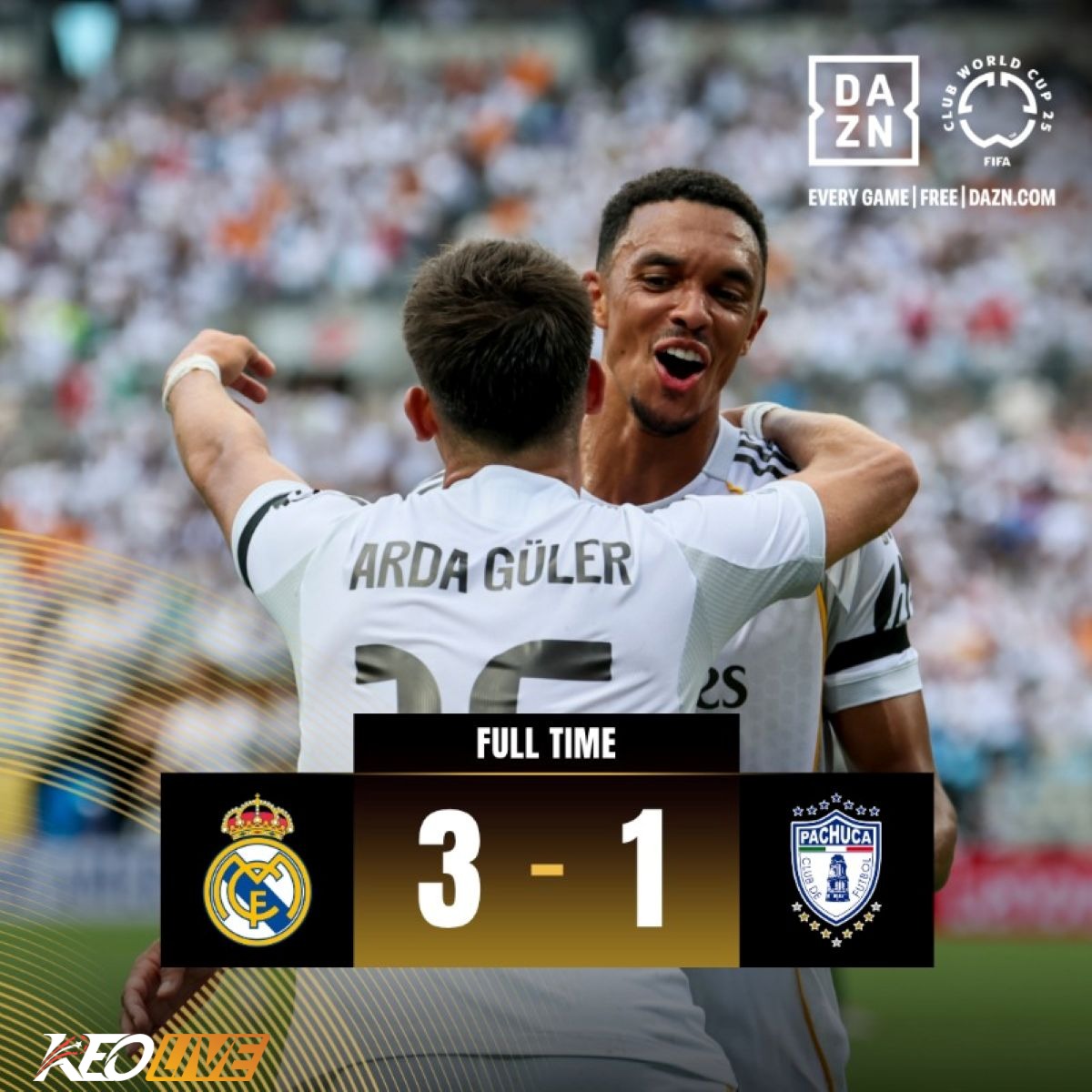 Real Madrid 3-1 Pachuca | Keolive