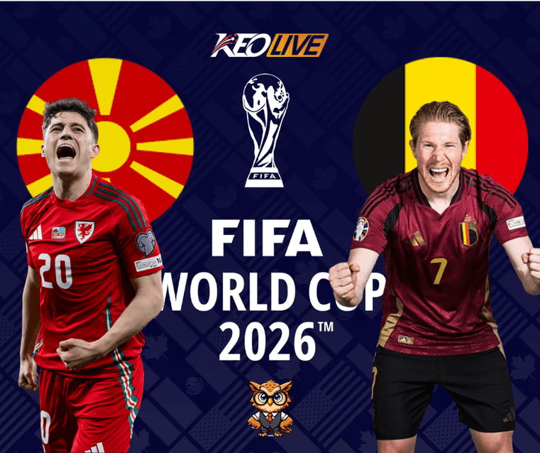 Bắc Macedonia vs Bỉ | Keolive