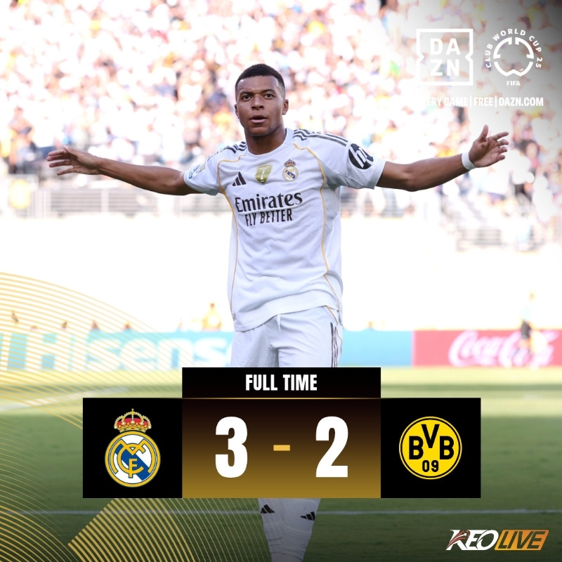 Real Madrid 3-2 Borussia Dortmund | Keolive
