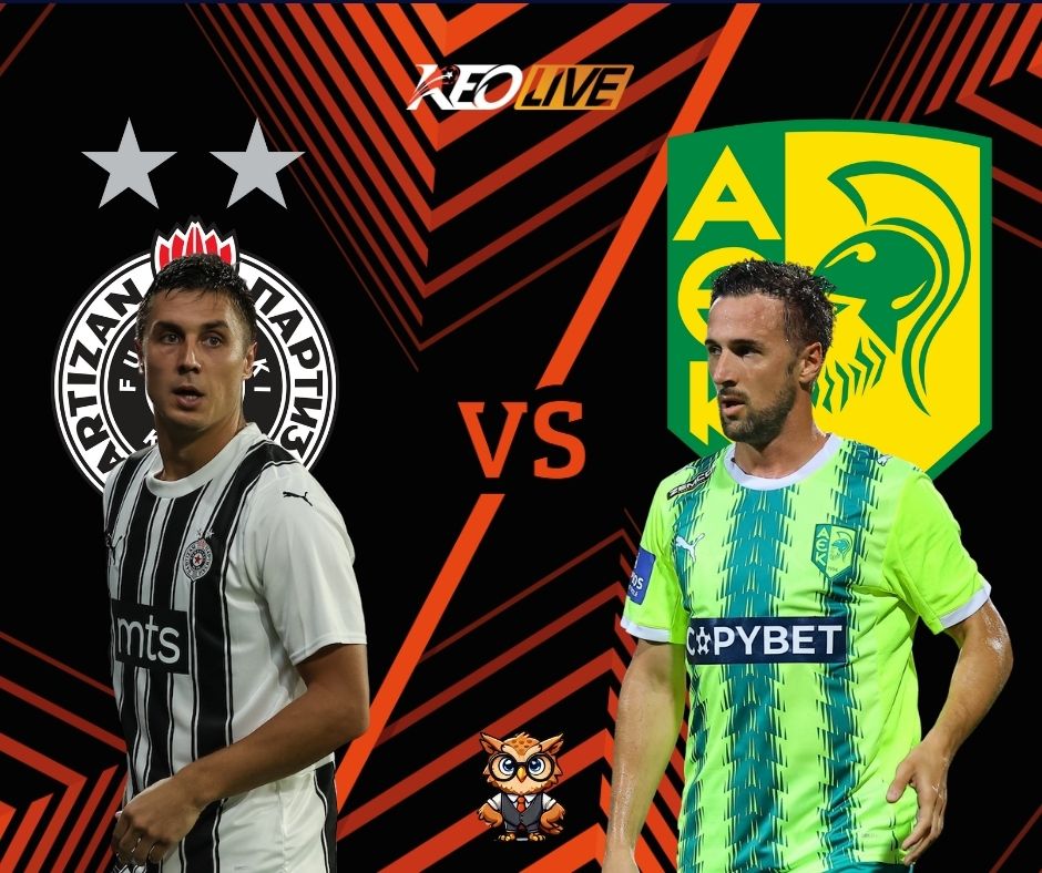 Trận đấu căng thẳng giữa Partizan vs AEK Larnaca | Keolive