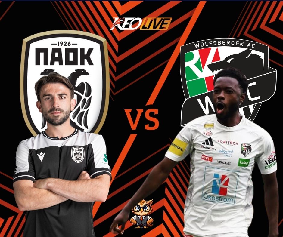 Trận chiến áp đảo giữa PAOK vs Wolfsberger AC | Keolive