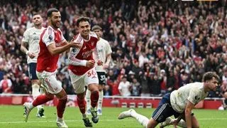 Hình ảnh cho bài Arsenal 3-0 Nottingham Forest: Zubimendi và Gyökeres đưa Pháo thủ bay cao