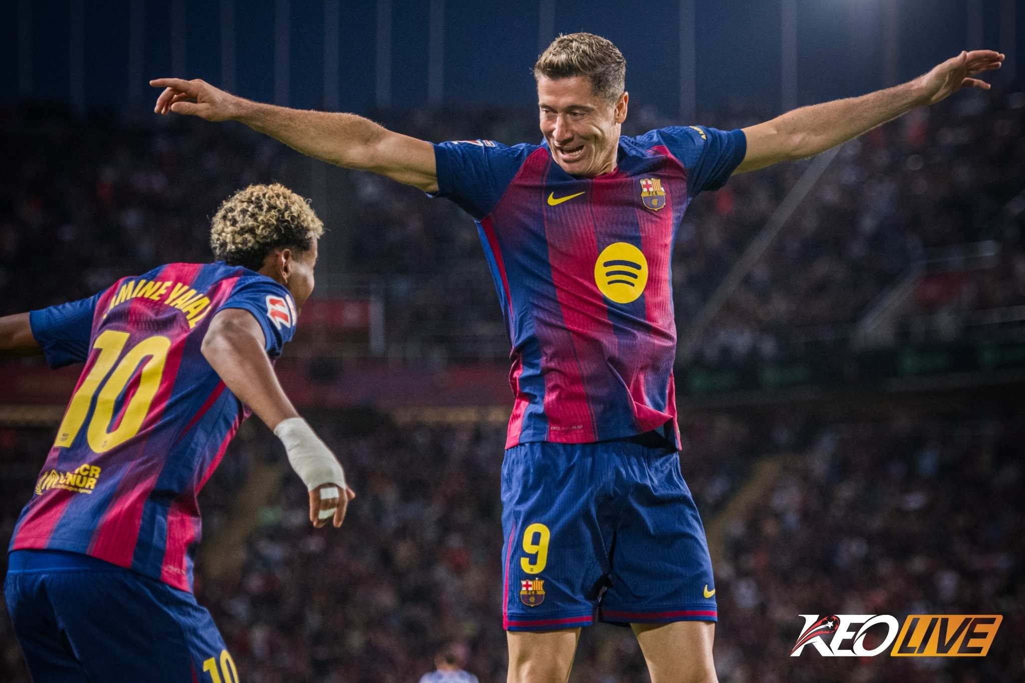 Yamal kiến tạo cho Lewandowski ghi bàn | Keolive
