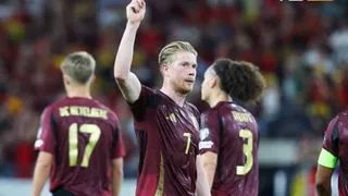 Hình ảnh cho bài Bỉ 6-0 Kazakhstan: Gừng càng già càng cay KDB rực sáng tại Brussels