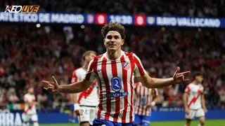 Hình ảnh cho bài Atletico Madrid 3-2 Rayo Vallecano: Álvarez lập hat-trick bùng nổ
