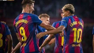 Hình ảnh cho bài Barcelona 2-1 Real Sociedad: Yamal "quẩy tung nóc" hàng thủ La Real