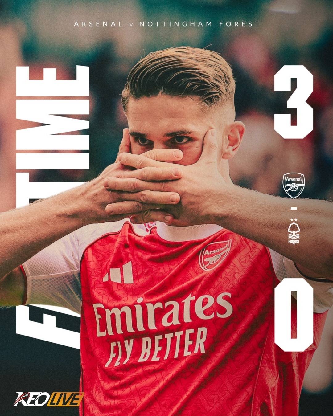 Arsenal 3-0 Nottingham Forest | Keolive