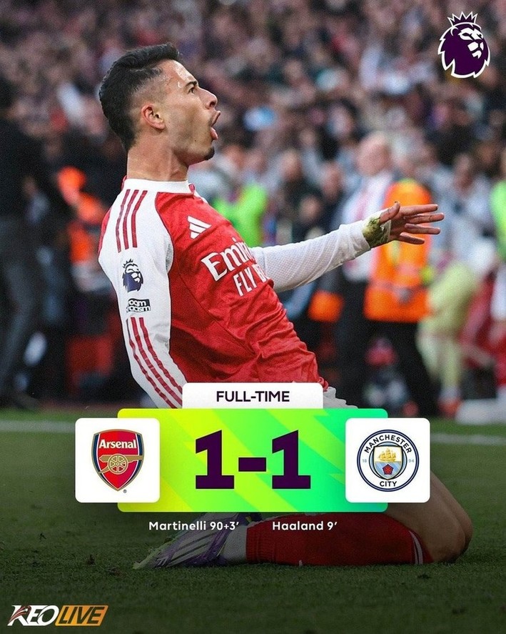 Arsenal 1-1 Manchester City | Keolive
