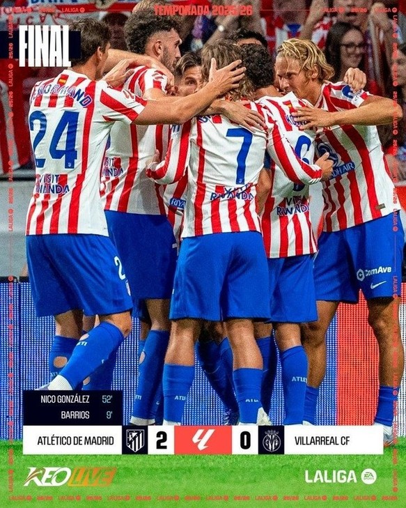Atlético Madrid 2-0 Villarreal | Keolive