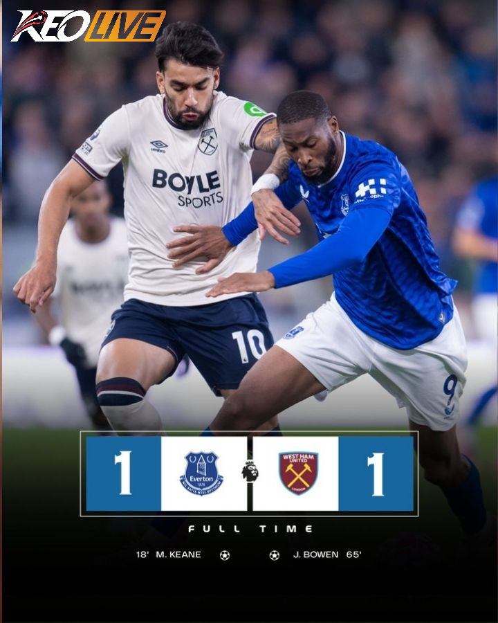 Everton 1-1 West Ham | Keolive