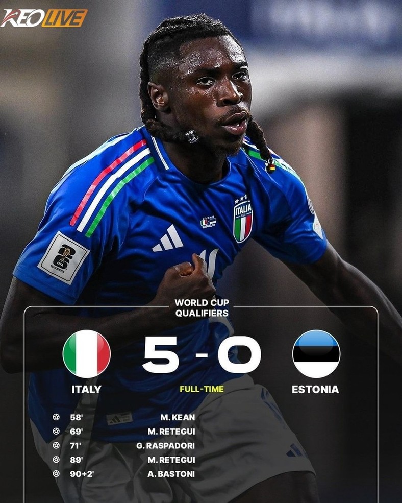 Italy 5-0 Estonia | Keolive