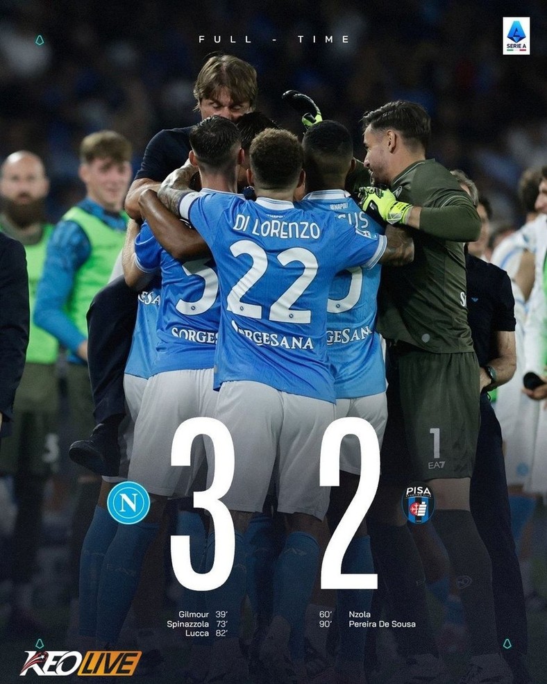 Napoli 3-2 Pisa | Keolive