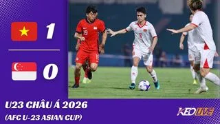 Hình ảnh cho bài U23 Việt Nam thắng 1-0 trước U23 Singapore, giữ lợi thế vượt trội