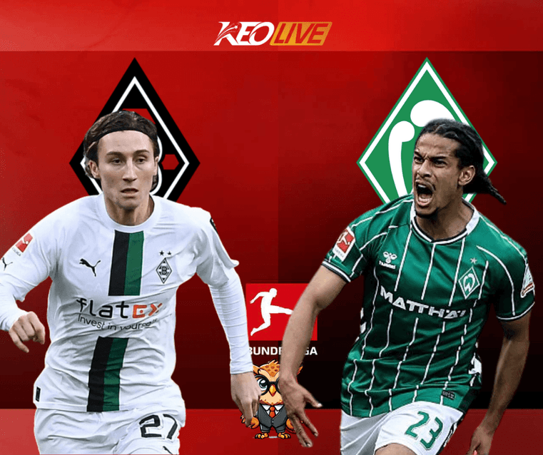 Trận đấu giữa Borussia Mönchengladbach vs Werder Bremen | Keolive