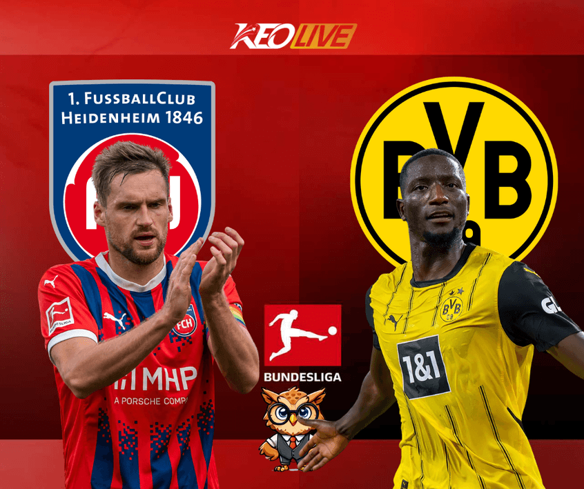 Trận đấu giữa FC Heidenheim vs Borussia Dortmund | Keolive
