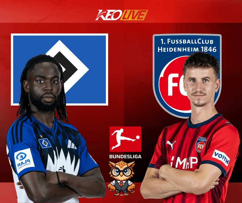 Trận đấu giữa Hamburger SV vs FC Heidenheim | Keolive