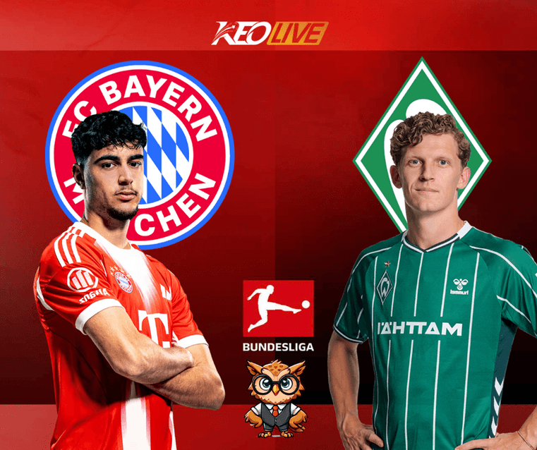 Trận đấu mở màn vòng 5 giữa Bayern Munich vs Werder Bremen | Keolive