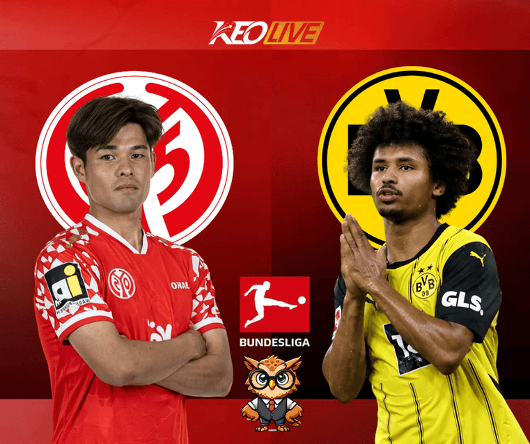Trận đấu giữa Mainz 05 vs Borussia Dortmund | Keolive