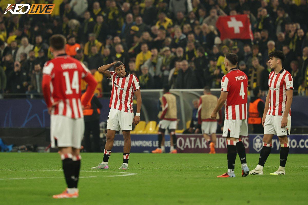 Bilbao bị Borussia Dortmund vùi dập với tỷ số 4-1 ở Champions League | Keolive