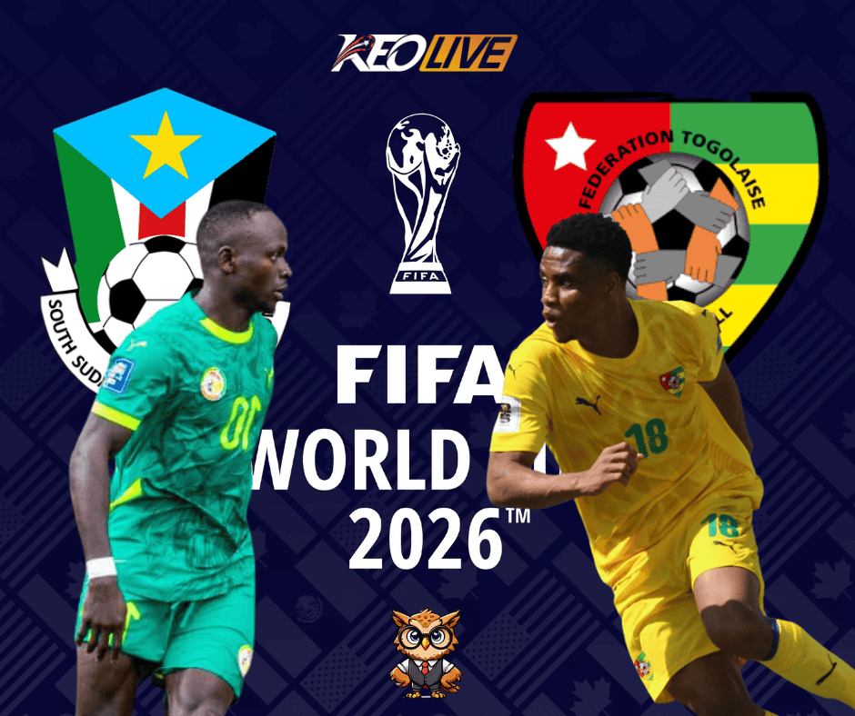 Cuộc đối đầu giữa Nam Sudan vs Togo | Keolive