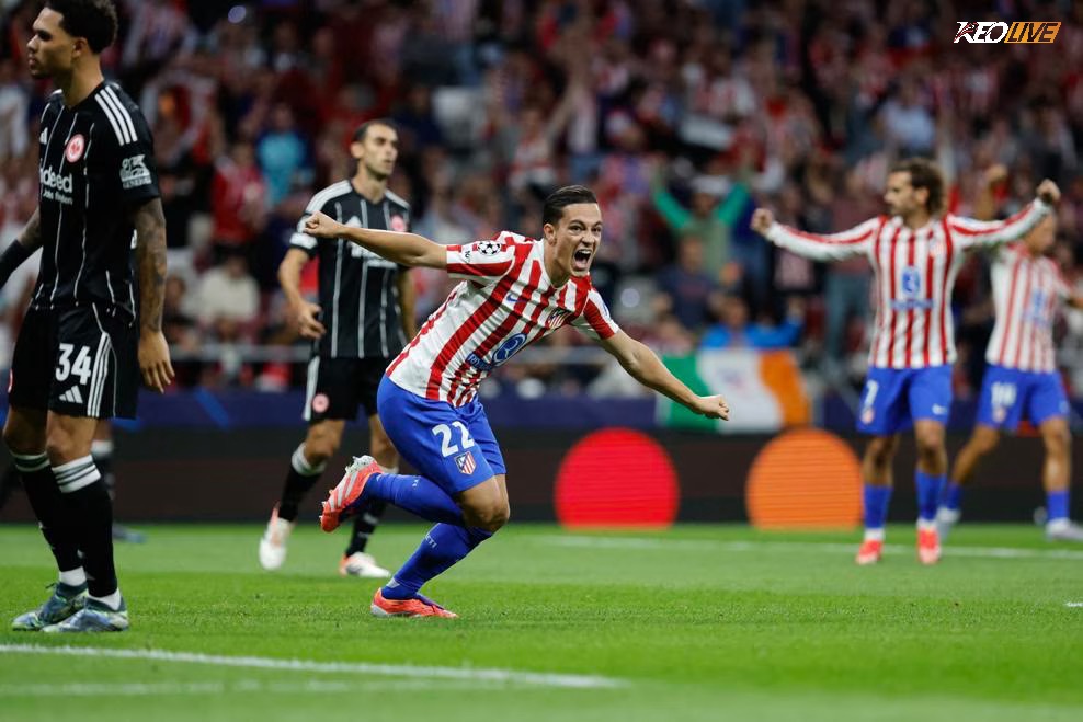 Raspadori mở tỉ số sớm cho Atlético | Keolive